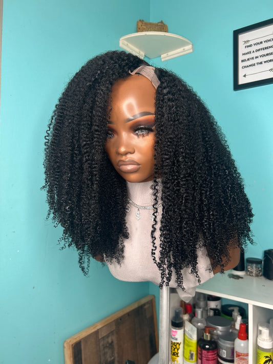 4B/4C Kinky Coily V-Part Wig image 1